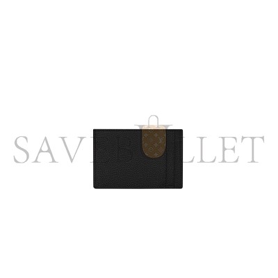 YSL UPTOWN FLAP CARD CASE IN GRAIN DE POUDRE LEATHER 5823051GF0J1000 (10.5*7*1.5cm)